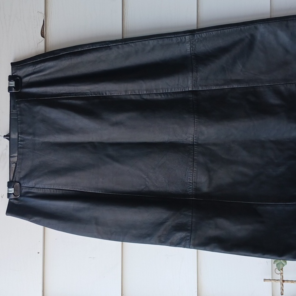 Excelled genuine leather maxi skirt Womens Size 12 lined